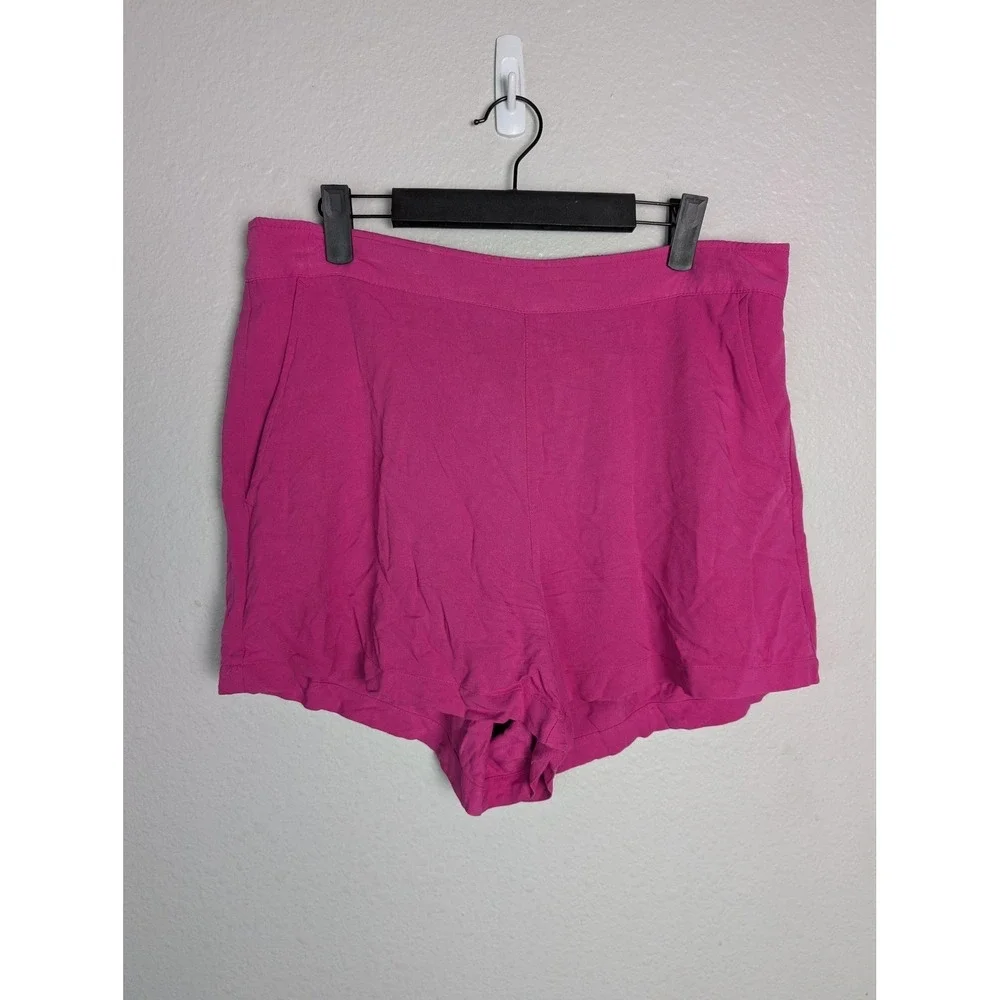 Old Navy Sleep Shorts Mens L Pink Viscose Elastic Waist Pockets Lightweight